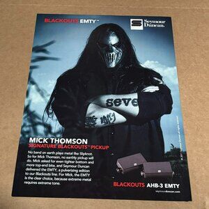 Mick Thomson - Seven of Slipknot - SEYMOUR DUNCAN PICKUPS - Print Ad - 2012